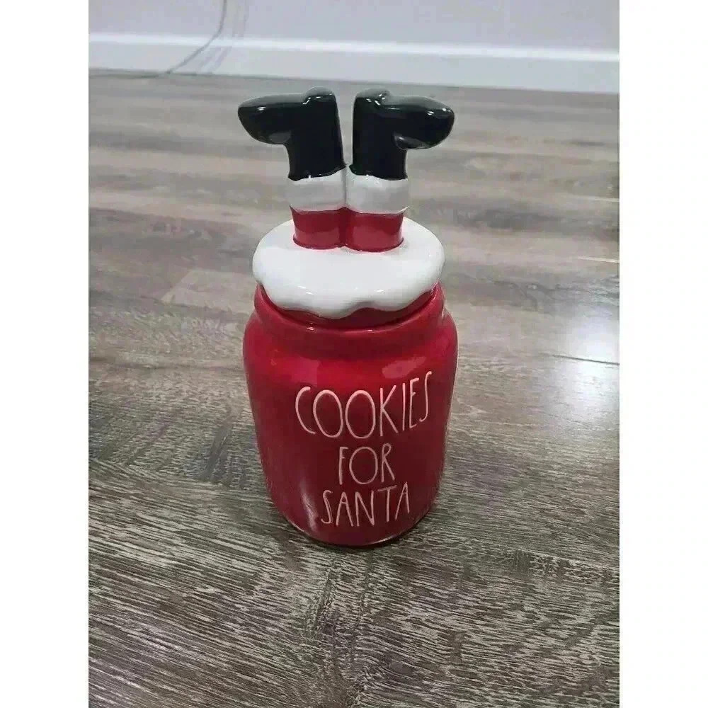 Rae Dunn Cookies for Santa Baby Cannister with Santa feet